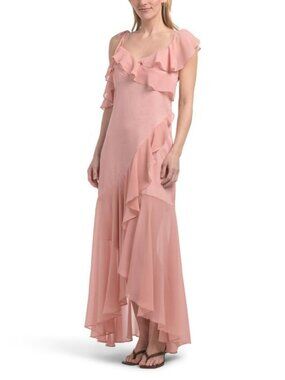 white christmas dresses Pleated Chiffon Floral Midi Dress main image 0
